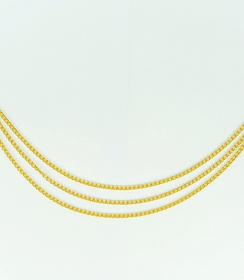 Gold Triple Drop Chain Link - Click Image to Close